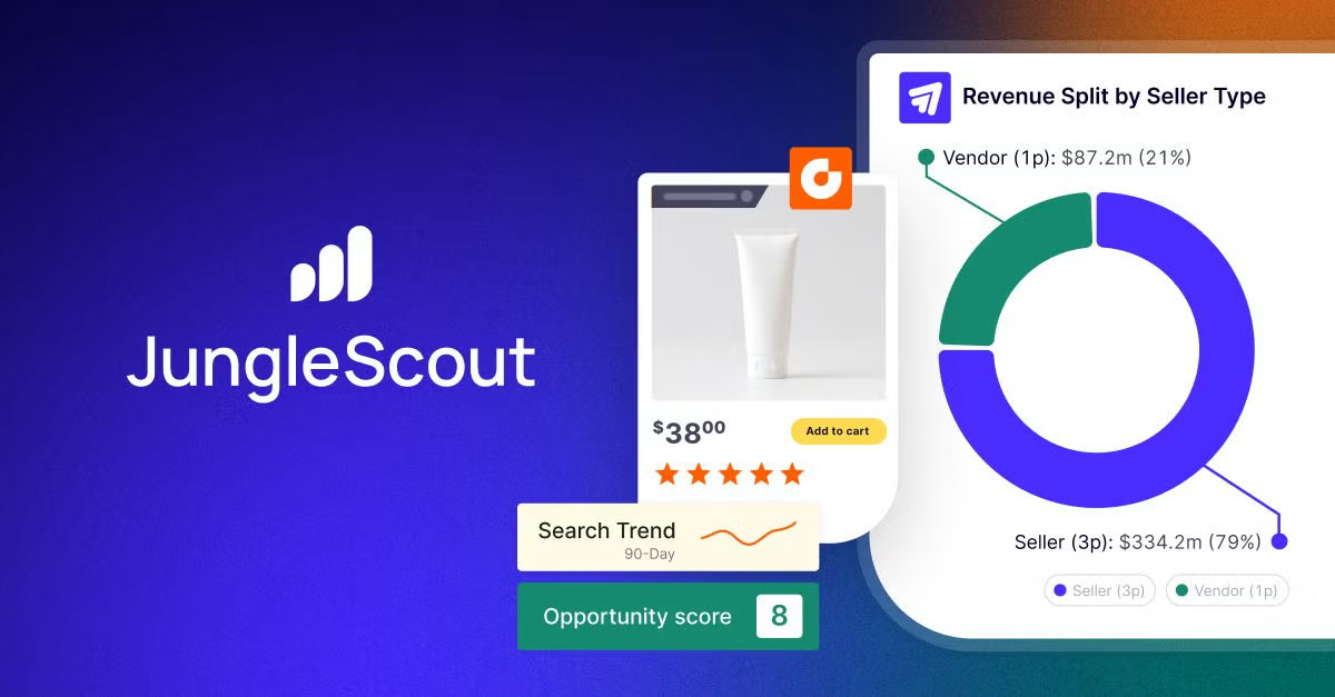 Jungle Scout homepage and Amazon seller intelligence platform overview