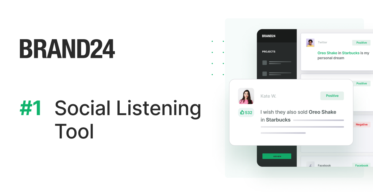 Brand24 homepage and AI social listening platform overview