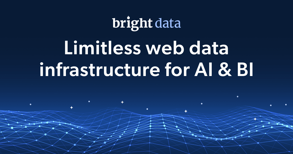 Bright Data platform overview and web data infrastructure homepage