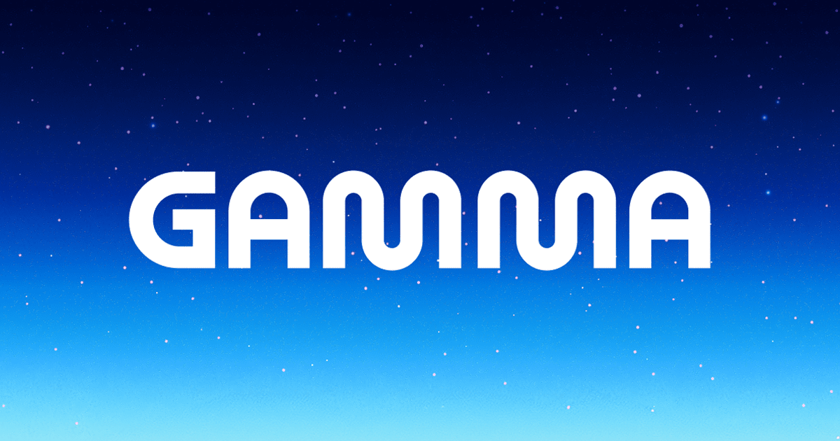 Gamma homepage banner and product overview