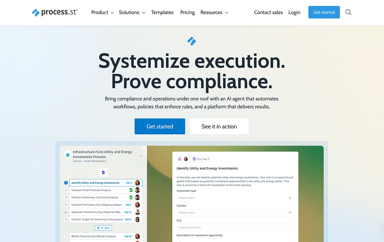 Process Street platform overview and workflow dashboard